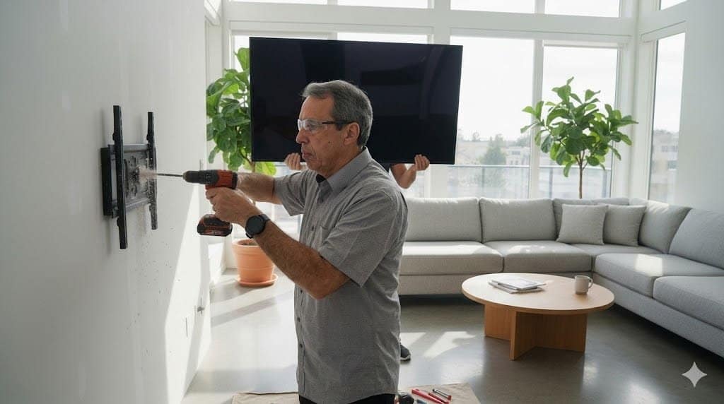 instalar suporte de tv na parede