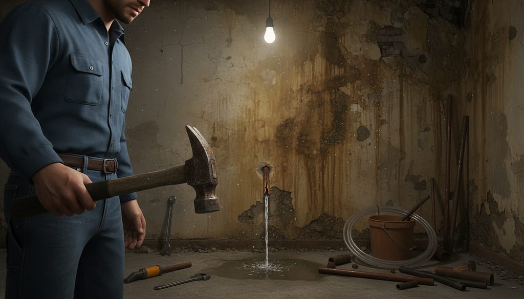 registro de água com problema