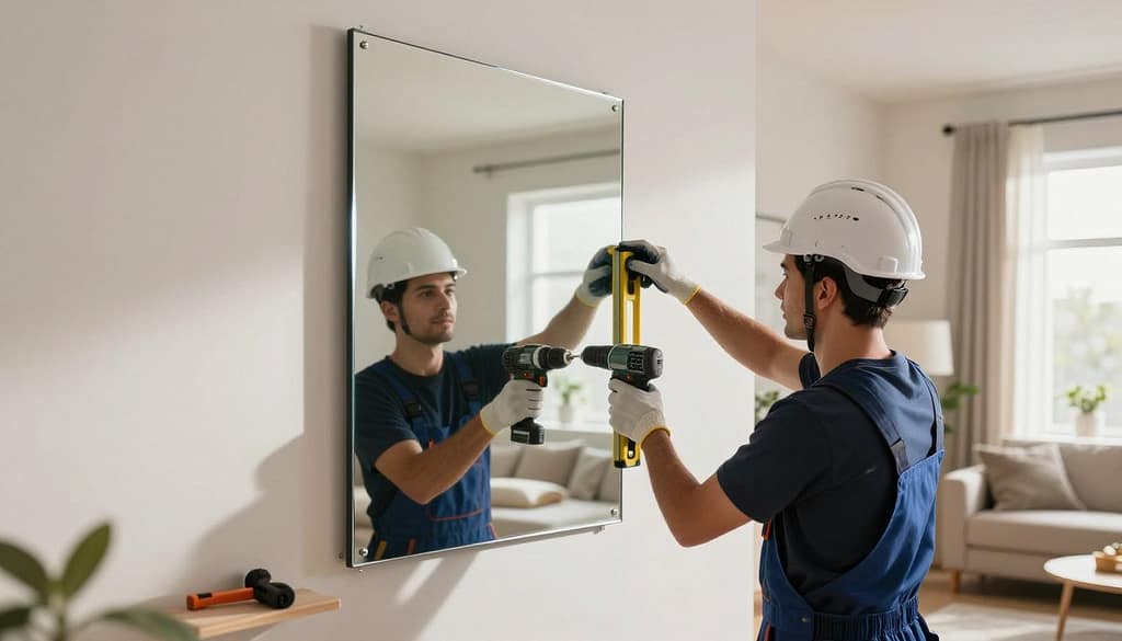 instalação de espelhos com segurança