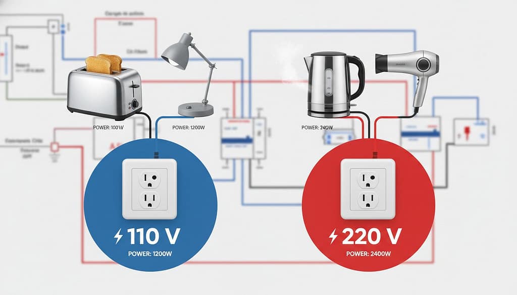Diferença entre 110 V ou 220 V na rede elétrica diferença entre 110 e 220 volts